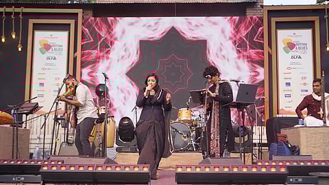 The band during their recent performance
