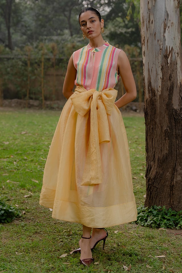 Organza origami dress