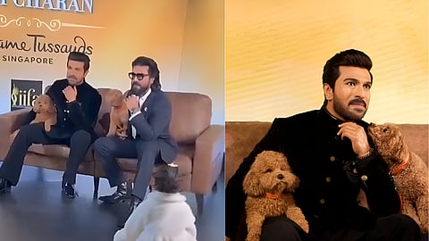 Klin Kaara melts hearts at Ram Charan’s wax statue unveiling