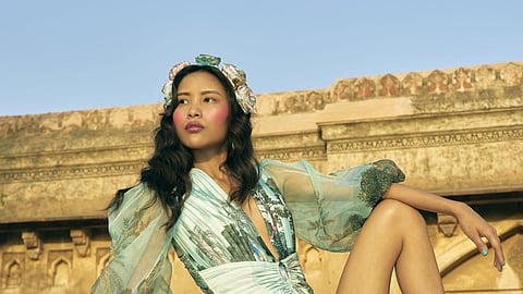 Reverie is inspired by the lyrical world of Kangra miniature paintings