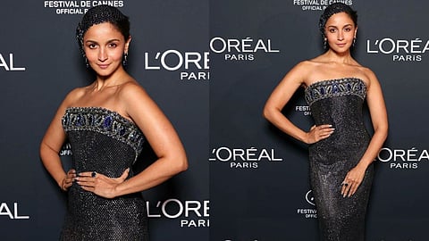 Alia Bhatt makes a bejeweled statement in an Armani Prive gown at Cannes 2025