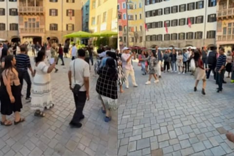 ‘Hum garba kar ke hi jaayenge!’ Indian tourists light up Austria with surprise dance performance