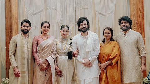 Akhil Akkineni ties the knot with Zainab Ravdjee in a traditional ceremony at Annapurna Studio