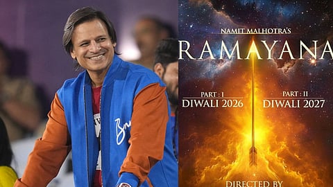 Vivek Oberoi (L); Ramayana poster (R)