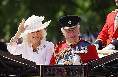 Charles and Camilla during Trooping the Colour