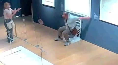 A tourist couple just did some damage at an Italian museum