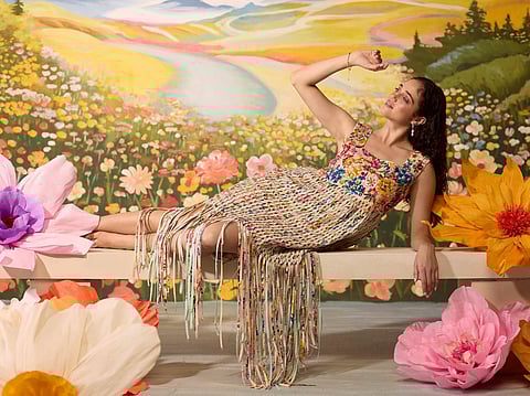 Aurora represents summer, unfolding with soft colours and delicate details