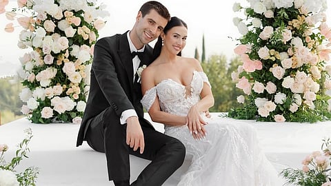 Lauren Gottlieb looks dreamy in a Tuscan wedding as she ties the knot with her long time beau Tobias Jones