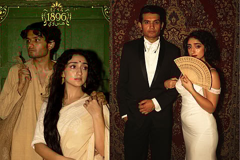 Aman Sagar and Sanjeeta Bhattacharya in two of the seven looks