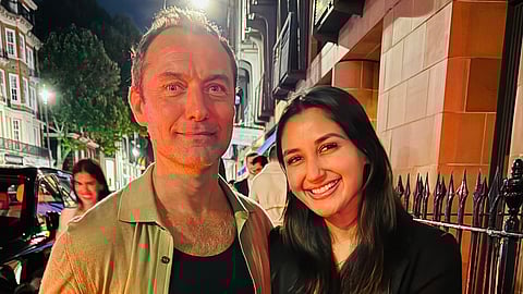 Jewel Thief star Nikita Dutta bumps into Jude Law at a London restaurant