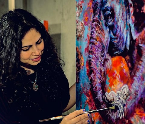 Indian-American artist Sanjukta Mitra debuts in India with her solo exhibition
