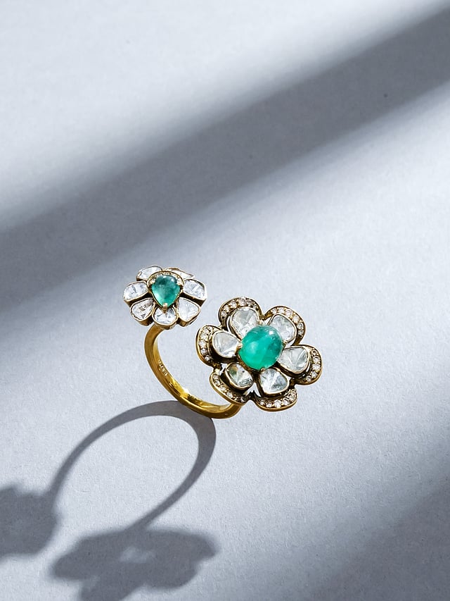 Maheep Kapoor’s Reverie for Tyaani reimagines Victorian jewellery using 18kt gold, navratnas, and uncut diamonds in poetic harmony