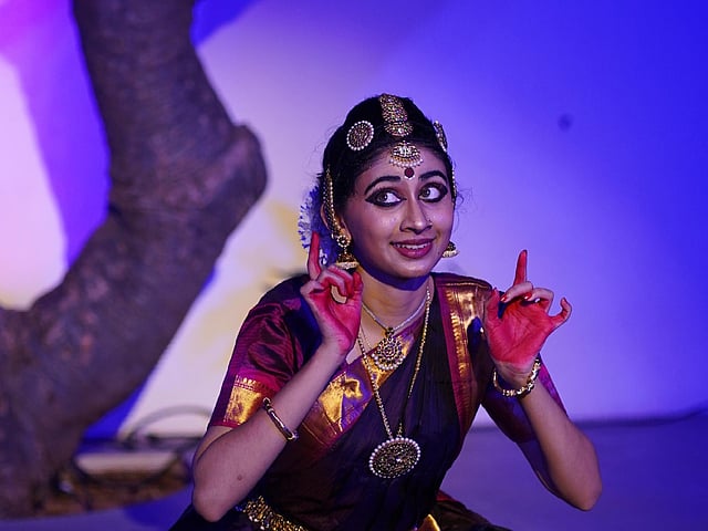 This performance in Hyerabad has three Bharatanatyam dancers creating their own pieces, bringing fresh ideas to a traditional form