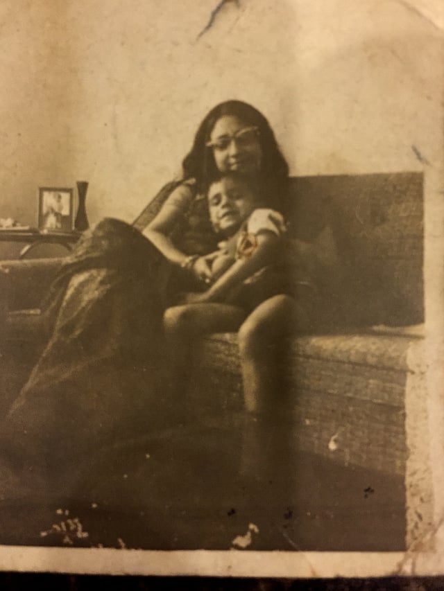 Bickram with his mother Sanjukta Ghosh