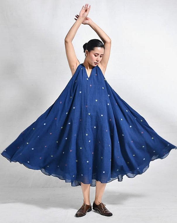 Garment from The Hiranya’s Meeras collection featuring soft, flowing silhouettes in handwoven textiles