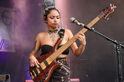 Bassist Mohini Dey awes Berlin audience by blending South Indian classical beats at a rock concert