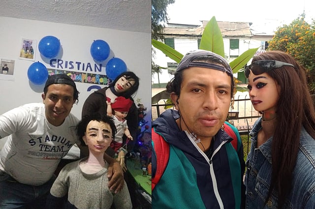 Cristian Montenegro from Colombia married a rag roll and named it Natalia.