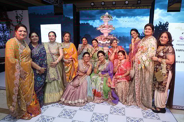Swadha members wearing pieces from the collection