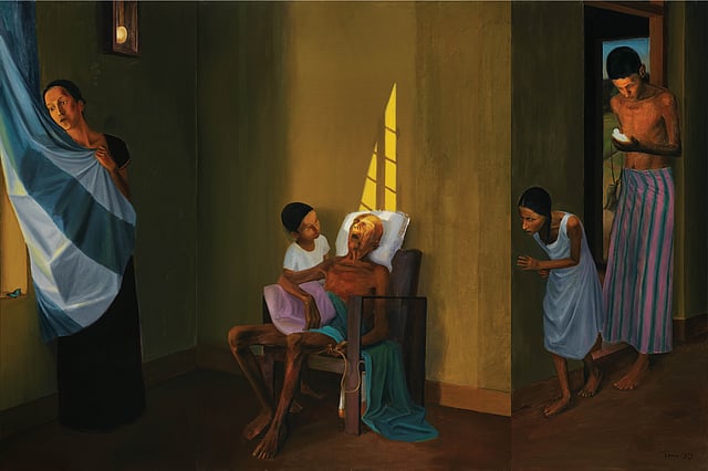 Tom Vattakuzhy’s exhibition The Shadows of Absence, currently showcased in Kolkata, explores love and light