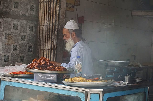 A sweet seller in the lanes of Dongri