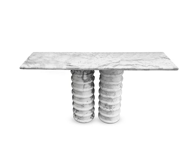 Handcrafted marble tables by Avian celebrate the natural beauty of stone
