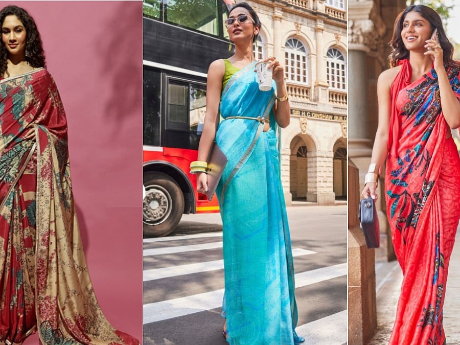 Spring Summer 2025 Saris: Navyasa by Liva's Bold Pastels Spring Summer 2025 Saris: Navyasa by Liva's Bold Pastels