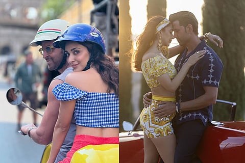 Kiara Advani and Hrithik Roshan spotted in a stylish drive in War 2 BTS moment