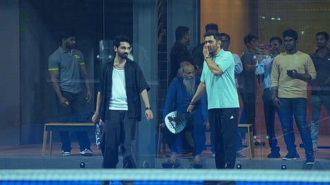 MS Dhoni and Anirudh Ravichander 