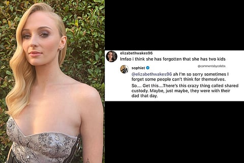 Sophie Turner slams troll and talks about shared custody