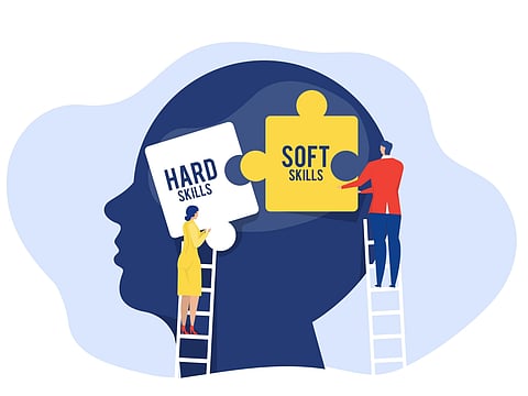 What are the 4 basic differences between hard skills and soft skills