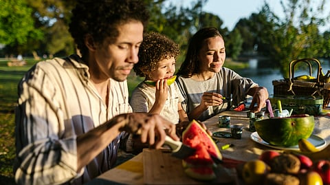 Give a fruity twist to this classic recipe with watermelon salsa 
