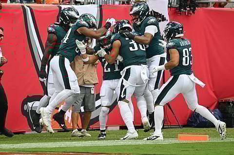 The Eagles scored on a pair of QB sneak fakes in Sunday's win