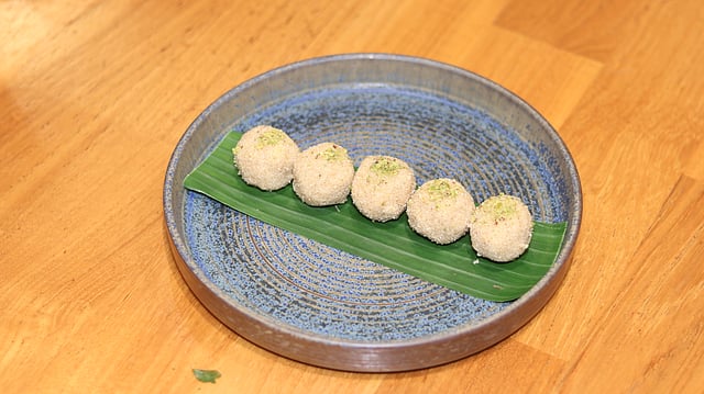 Rawa Laddoo made by Chef D Manjunath