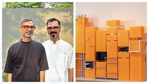 Jiten Thukral and Sumir Tagra (L); an installation which is part of their exhibition