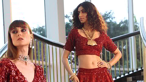 This label’s new collection silhouettes fashioned from hand-woven chanderi tissue