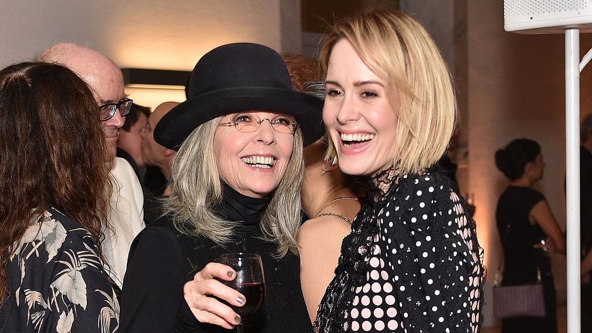 Sarah Paulson gets emotional outside friend Diane Keaton's home