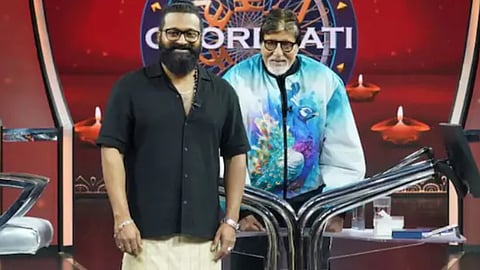 Amitabh Bachchan and Rishab Shetty on KBC 17