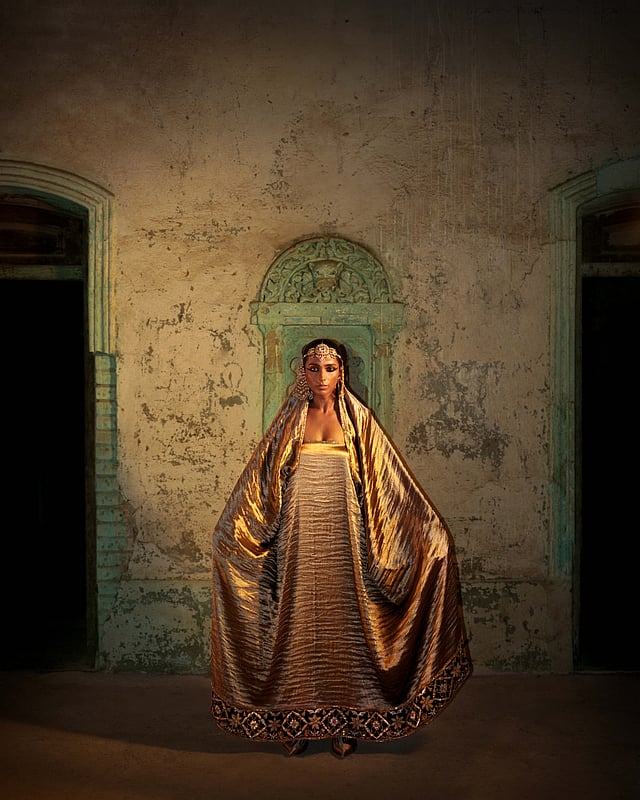 In Raw Mango’s latest collection Once Upon a River, weaving (bunai) and hand embroidery (kadhai)