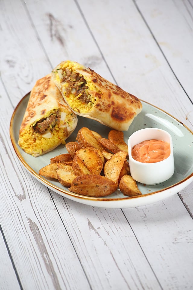 The Kosha Mangsho Burrito at la Artisan had a uniue twist