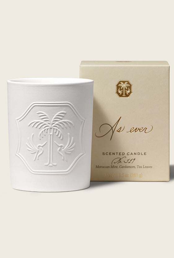 A candle from As Ever's holiday collection