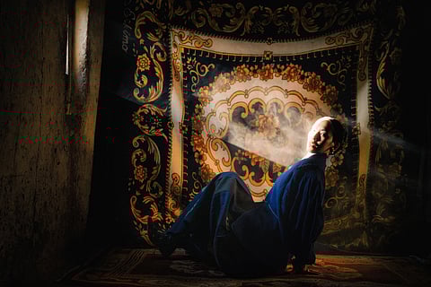 Inspired by childhood memories and the landscapes of Ladakh, The Mountain’s Daughter is an ode in fabric