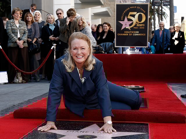 Actress Diane Ladd poses after she received a star on the Hollywood Walk of Fame 