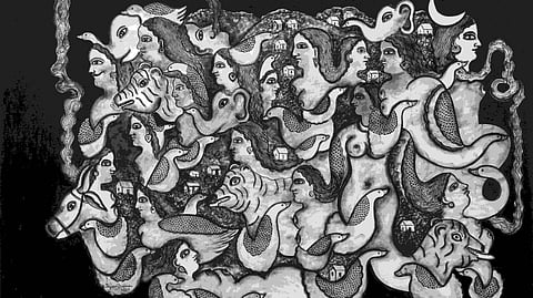 Weaving Water in New Delhi displays the curated works of 15 women artists