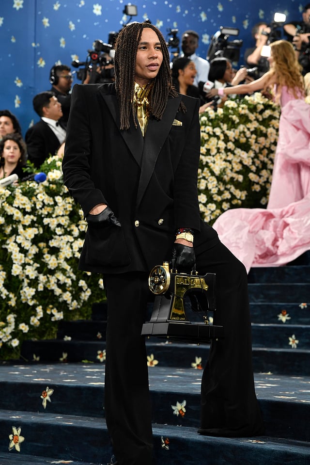 Olivier Rousteing appears at The Metropolitan Museum of Art's Costume Institute benefit gala in New York in 2025