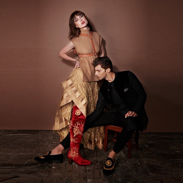 Brune & Bareskin’s Wedding Special Collection  features statement pieces meticulously handcrafted in rich velvet