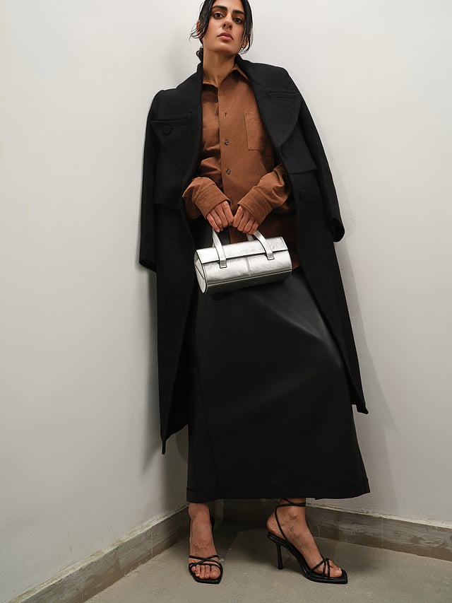 Michelle Mini Crossbody Metallic Silver