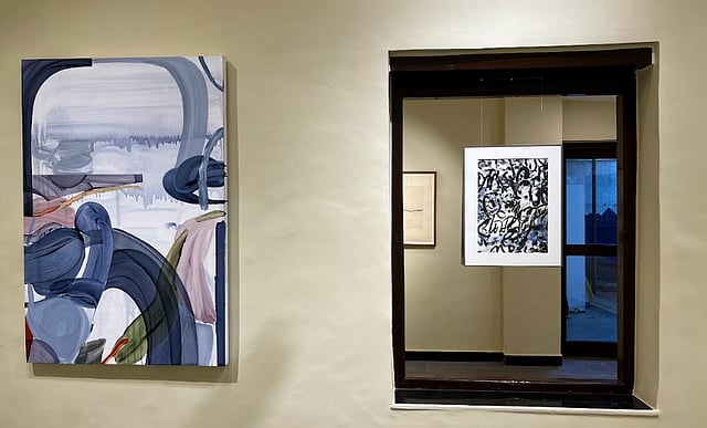 Installation view: Artworks by Priya Gaekwar, Mehlli Gobhai 