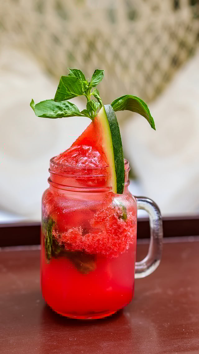 Watermelon basil cooler at The Country House Cafe was refreshing