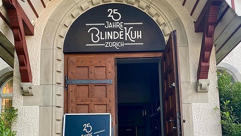 One of the famous dark restaurants in Switzerland