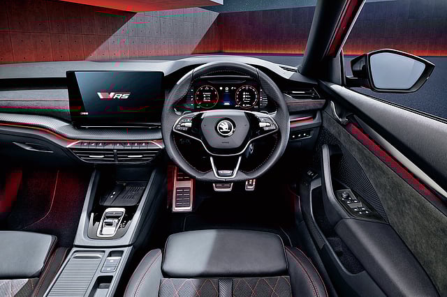 Beautifully detailed interiors of the Skoda Octavia VRS